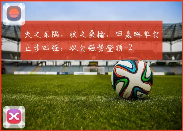 失之东隅，收之桑榆，田嘉琳单打止步四强，双打强势登顶